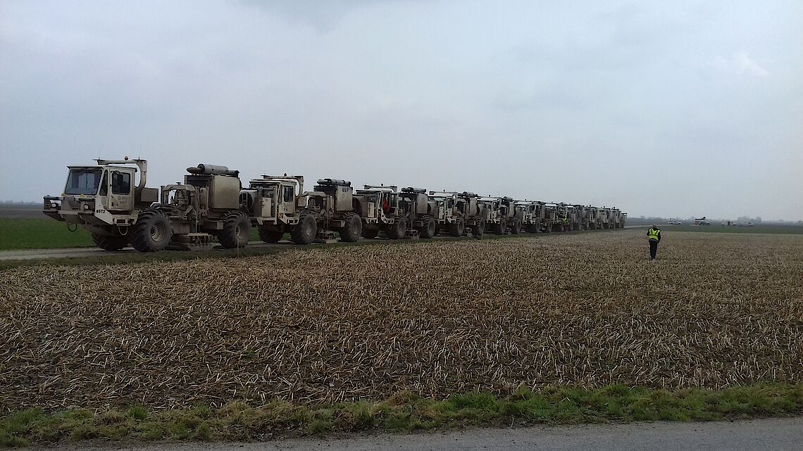 The DMT Vibrotruck fleet in operation in Lower Austria