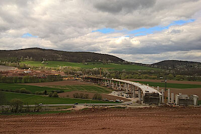 Geotechnische Beratung beim Neubau A44 Kassel – Herleshausen, Blick über das Wehretal