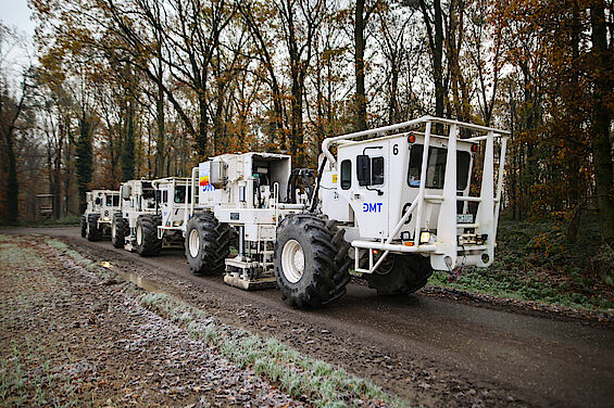 DMT Vibro Trucks for deep geothermal energy in germany