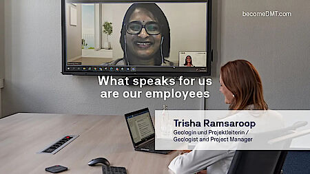 What speaks for us are our employees , part 1: Trisha Ramsaroop, Geologist, on life and work at DMT What speaks for us are our employees , part 1: Trisha Ramsaroop, Geologist, on life and work at DMT