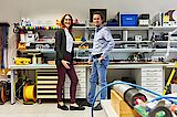 What speaks for us are our employees A man and woman in the electronics lab